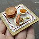 Food for dolls - crepes on the plate for dollhouse miniature, Doll food, Schyolkovo,  Фото №1