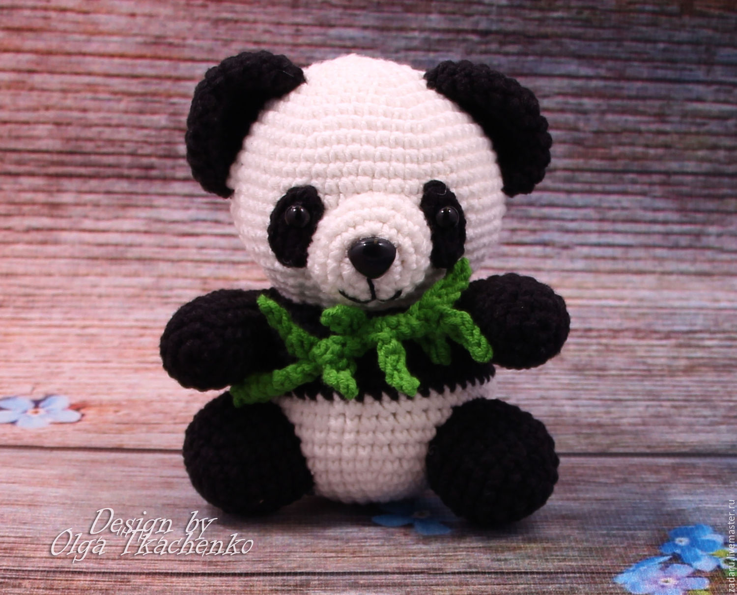 Small knitted Panda crochet. AMIGURUMI shop online on Livemaster with