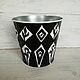 pots: Pots with painted. Black and white, Pots1, Moscow,  Фото №1
