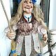 interior doll: Baba Yaga in a blue scarf. Interior doll. With smile. Online shopping on My Livemaster.  Фото №2