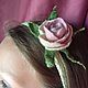 Headband with felted rose Bud Tenderness. Hairpins. florawool (florawool). My Livemaster. Фото №4