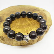 Украшения handmade. Livemaster - original item Black Obsidian Star Bracelet. Handmade.