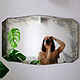Фигурное зеркало `aurelia`. Зеркала. Состаренные зеркала Glass Leaf decor. Интернет-магазин Ярмарка Мастеров.  Фото №2
