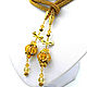 Order Lariat 'Mischievous ray', gold color, string of beads. Beaded jewelry. Livemaster. . Lariats Фото №3