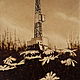 Картина нефтью "Ромашки на буровой" Подарок нефтянику, Картины, Москва,  Фото №1