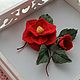 Заказать Брошь -  Камелия. Knitted flowers. Ярмарка Мастеров. . Брошь-булавка Фото №3