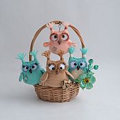 Материалы для творчества handmade. Livemaster - original item MK Owl-keychain (hook). Handmade.