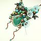 Morning Turquoise Bay. Choker, removable floral decor. Necklace. ms. Decorator. My Livemaster. Фото №6