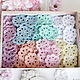 Set of 70pcs mini napkins in delicate colors 4cm. Scrapbooking Elements. Natalie crochet flowers. My Livemaster. Фото №4