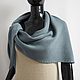 Order scarves: Knitted kerchief made of merino dusty gray-blue. Scarfland. Livemaster. . Kerchiefs Фото №3
