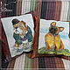 'English Bulldog' Pillow - batik. Pictures. Handmade studio - Anna Aleskovskaya. My Livemaster. Фото №5