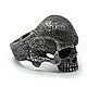 Кольцо из серебра с черепом Cranium-1 AZR-15. Кольца. Blacksilver. Интернет-магазин Ярмарка Мастеров.  Фото №2