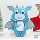 Заказать Выкройка Дракон из фетра. Символ года. Игрушка дракон выкройка. Felt Family. Подарки из фетра.. Ярмарка Мастеров. . Выкройки Фото №3