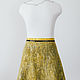 Felted mini skirt with a smell. Yellow plaid. Skirts. Nataly Kara - одежда из тонкого войлока. Ярмарка Мастеров.  Фото №6