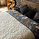 Quilted double-sided bedspread in loft style. Bedspreads. Gurchiani Irina.. Ярмарка Мастеров.  Фото №4