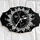 Black and white wall clock Sun spot Painting, Watch, Akhtyrsky,  Фото №1