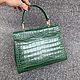 Evening bag made of crocodile skin, in dark green color. Classic Bag. SHOES&BAGS. Online shopping on My Livemaster.  Фото №2