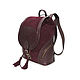  Backpack women's leather Bordeaux Cashmere Mod R50-482. Backpacks. Natalia Kalinovskaya. My Livemaster. Фото №4