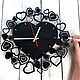 Black wall clock in the shape of a heart. Graphite surface. Watch. 'Время радости' настенные часы (vremya-radosti). My Livemaster. Фото №5