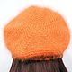 Knitted women's hat beanie Angora on the original bezel. Caps. UrbanStyleKnit (usknits). My Livemaster. Фото №4
