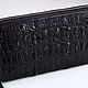 Клатч из натуральной кожи крокодила IMA0081B2. Клатчи. CrocShop товары из экзотической кожи. Ярмарка Мастеров.  Фото №9