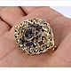 Винтаж: Винтажная брошь. Броши винтажные. ANTIQUE_GOLDEN_ROSE. Интернет-магазин Ярмарка Мастеров.  Фото №2