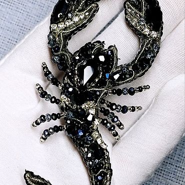 Как сделать брошь скорпион из бисера и кристаллов | DIY | brooch scorpion