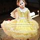 Order Baby dress 'Queen' with a Cape (gold) Art.-104. ModSister. Livemaster. . Childrens Dress Фото №3