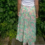 Одежда handmade. Livemaster - original item Long cotton dress skirt (floral print). Handmade.