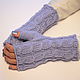 Warm knitted mittens with braids (SWC). Mitts. Comfortable socks. Online shopping on My Livemaster.  Фото №2