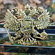 Cast brass book cover Coat of Arms of the Russian Federation, Hunters at rest, Hunting. Accessories4. The Gift Oasis. My Livemaster. Фото №4