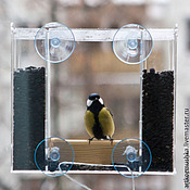 Дача и сад handmade. Livemaster - original item Window Bird Feeder Birdhouse Garden Decor Modern. Handmade.