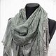 Order Silk scarf 'luxury' fabric Valentino dark silver. Platkoffcom. Livemaster. . Wraps Фото №3
