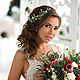 the twig in her hair. Green SPRIG, Hair Decoration, St. Petersburg,  Фото №1
