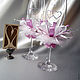 Wedding champagne glasses 'lilac', Wedding glasses, Moscow,  Фото №1