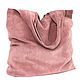 Bag Bag Suede Pink Powder Bag String Bag Shopper T-shirt, String bag, Moscow,  Фото №1