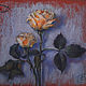 Paintings: rose flowers still life with roses DELICATE TEA ROSES, Pictures, Moscow,  Фото №1