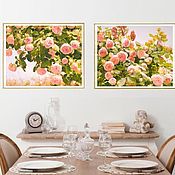 Картины и панно handmade. Livemaster - original item Copy of Roses photography Diptych flowers art, botanical wall art. Handmade.