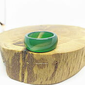 Украшения handmade. Livemaster - original item 19.75 r-r Ring green tinted agate (ZTA19759). Handmade.
