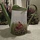 Watering can decoupage 'Bunny', Heads, St. Petersburg,  Фото №1