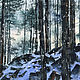 Small watercolor winter landscape Snowfall in the forest, Pictures, Magnitogorsk,  Фото №1