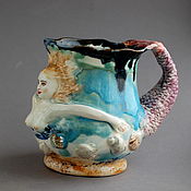 Посуда handmade. Livemaster - original item Mermaid. Sculpture mug.. Handmade.