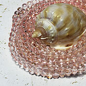 Материалы для творчества handmade. Livemaster - original item Beads 30 pcs round 6 mm Rose-gold two-tone. Handmade.