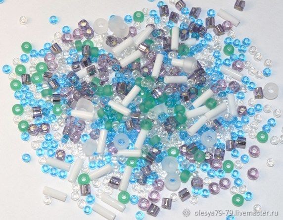 10g Toho MIX 3229 fuji Japanese TOHO Beads White green blue seren, Beads, Chelyabinsk,  Фото №1