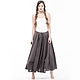 Smoky boho skirt made of 100% linen. Skirts. LINEN & SILVER ( LEN i SEREBRO ). Интернет-магазин Ярмарка Мастеров.  Фото №2