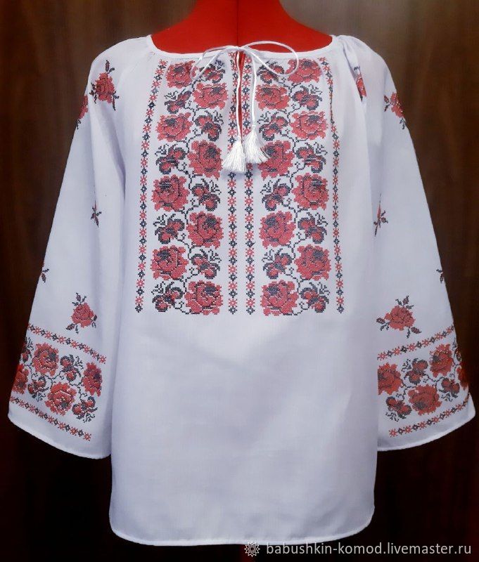 Women's embroidery 'Krasa' ZHR4-252, Blouses, Temryuk,  Фото №1