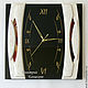 Wall clock 'time Portal' black glass white wood. Watch. KancyrevDecoration. Online shopping on My Livemaster.  Фото №2