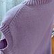 Жилет женский из  шерсти сиреневый. Жилеты. AccessoriesWool вязание на заказ. Ярмарка Мастеров.  Фото №4