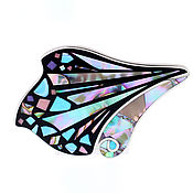 Украшения handmade. Livemaster - original item flower brooch. Turquoise, mother of pearl, rhodonite, charoite.. Handmade.