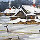 Зимний пейзаж маслом 20х30. Картины. Живописная лавка. Ярмарка Мастеров.  Фото №5